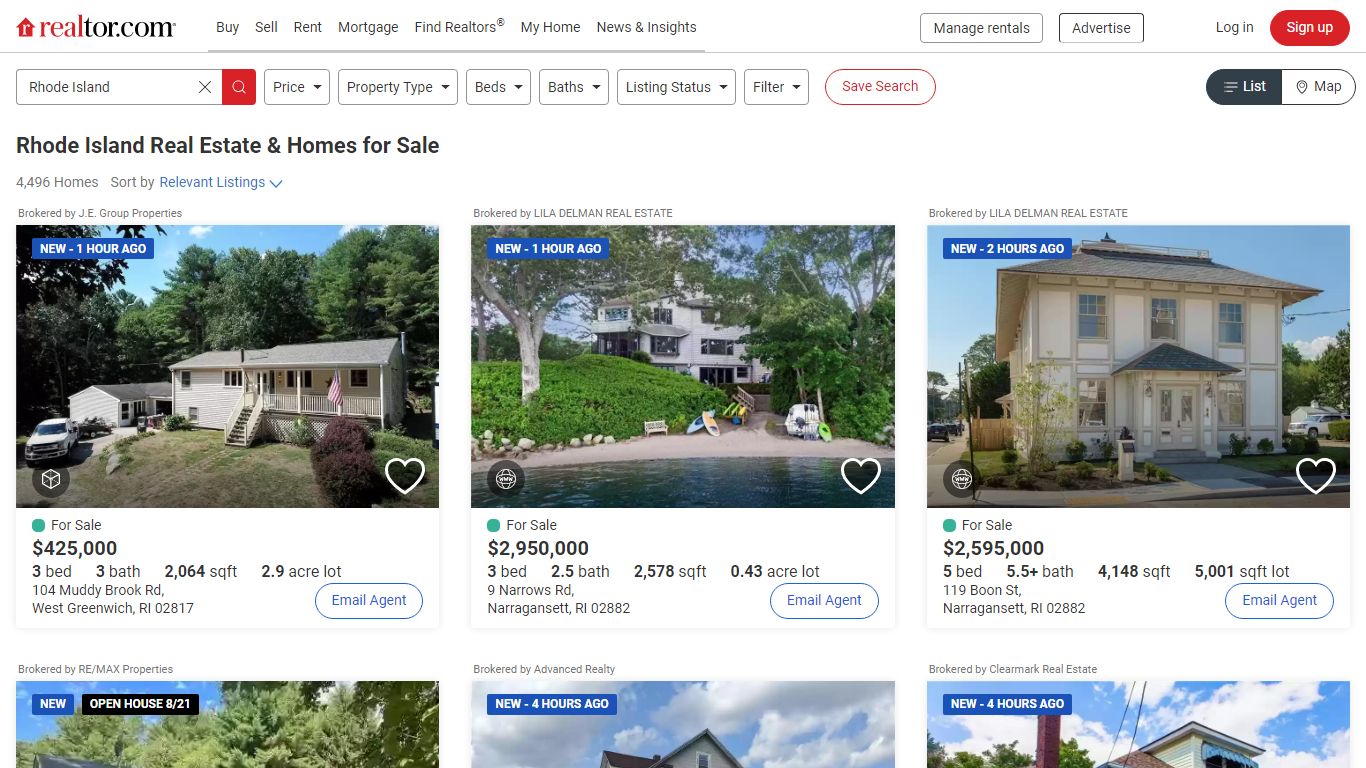 Rhode Island Real Estate & RI Homes for Sale | realtor.com®